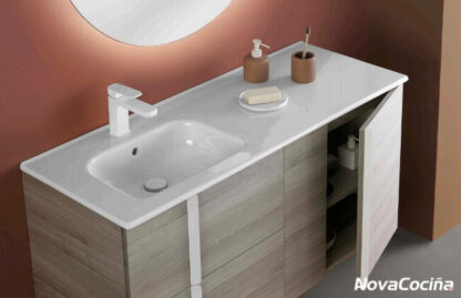 Mueble de baño ONIX+ grifo blanco mueble beige